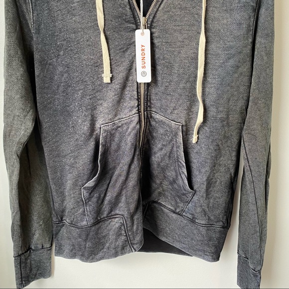 Sundry Vintage Black Zip Hoodie - Picture 4 of 16